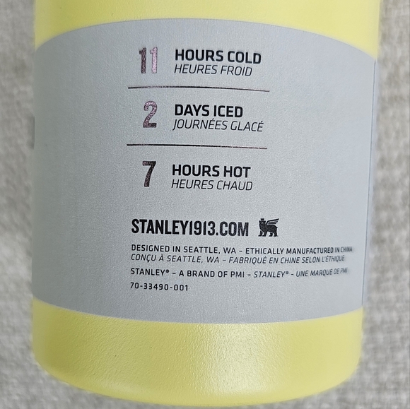 Brand New Stanley Quencher H20 Tumbler Mug Cup Yellow Large Size - Picture 7 of 9